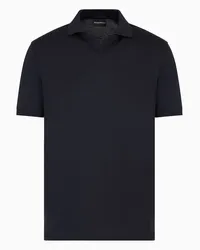 Emporio Armani OFFICIAL STORE Polo In Jersey Misto Lyocell Asv Blu