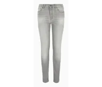OFFICIAL STORE Jeans J20 Vita Alta E Gamba Super Skinny In Denim Effetto Used