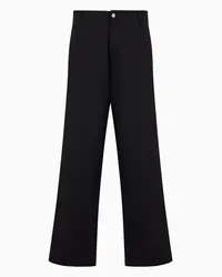 Emporio Armani OFFICIAL STORE Pantaloni Chino In Gabardina Organica Asv Nero