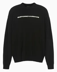 Emporio Armani OFFICIAL STORE Maglione In Misto Lana Rasata Asv Capsule Nero