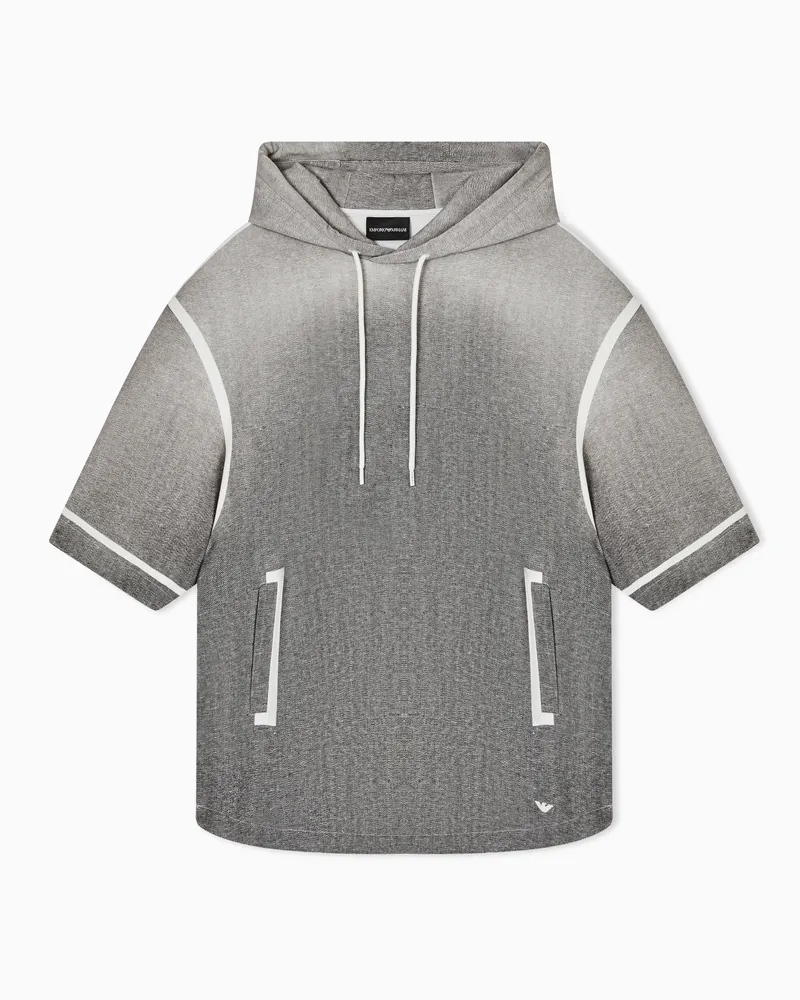 Emporio Armani Felpa over fit in double jersey degradé Grigio