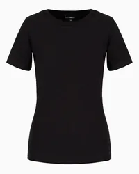 Emporio Armani OFFICIAL STORE T-shirt Girocollo In Jersey Pima Nero