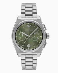 Emporio Armani OFFICIAL STORE Orologio Cronografo In Acciaio Inossidabile Argento