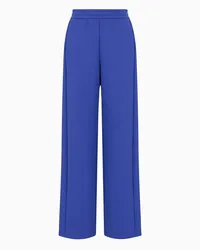 Emporio Armani OFFICIAL STORE Pantaloni A Vita Elastica In Double Jersey Blu