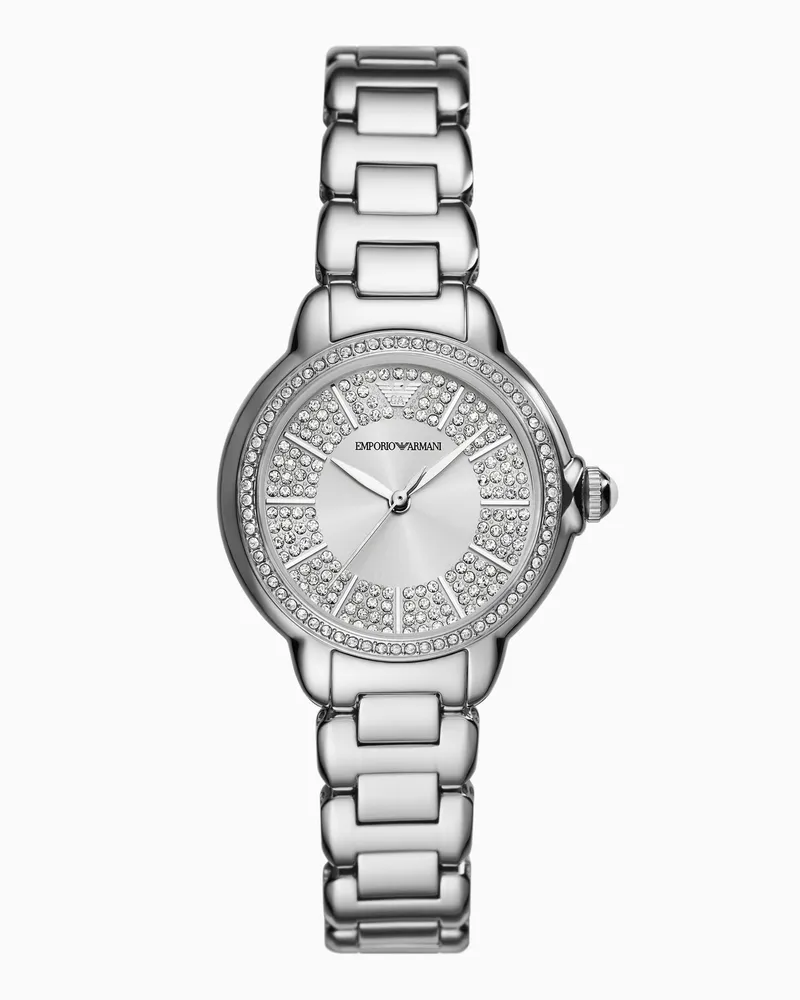 Emporio Armani Orologio a tre lancette in acciaio inossidabile Multicolore
