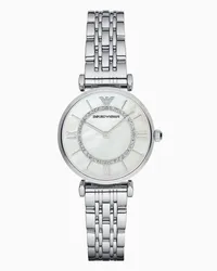 Emporio Armani OFFICIAL STORE Orologio Da Donna A Due Sfere Con Bracciale In Acciaio Argento