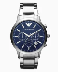 Emporio Armani OFFICIAL STORE Orologio Da Uomo A Due Sfere Con Bracciale In Acciaio Argento