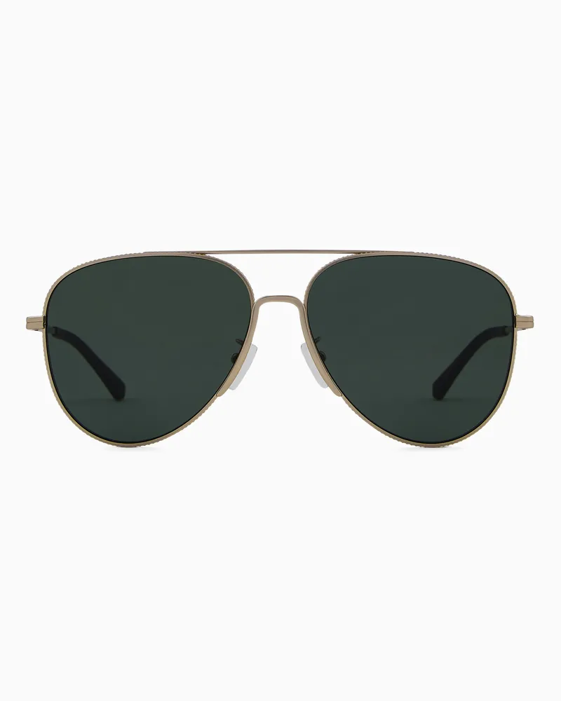 Emporio Armani Occhiali da sole uomo forma pilot Asian fit Oro