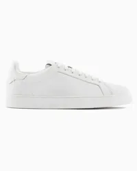 Emporio Armani OFFICIAL STORE Sneakers In Pelle Soft Bianco