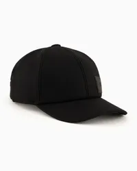 Emporio Armani OFFICIAL STORE Cappello Da Baseball In Panno E Maglia Di Lana Nero