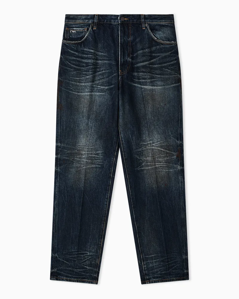Emporio Armani Jeans J22 regular fit in denim rigido Blu
