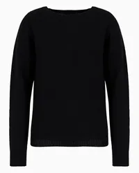 Emporio Armani OFFICIAL STORE Maglione Girocollo In Puro Cashmere Nero