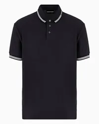 Emporio Armani OFFICIAL STORE Polo In Jersey Con Logo Piazzato Blu