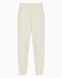 Emporio Armani OFFICIAL STORE Pantaloni Jogger In Velour A Coste Bianco