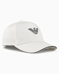 Emporio Armani OFFICIAL STORE Cappello Da Baseball Stampa Aquila Bianco