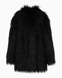 Emporio Armani OFFICIAL STORE Cappotto Effetto Fur Kidassia Nero