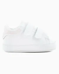 Emporio Armani OFFICIAL STORE Sneakers In Nappa Con Strap Bianco