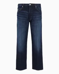 Emporio Armani OFFICIAL STORE Jeans J69 Loose Fit In Denim Stretch Stone Wash Con Trattamento Effetto Dirty Blu