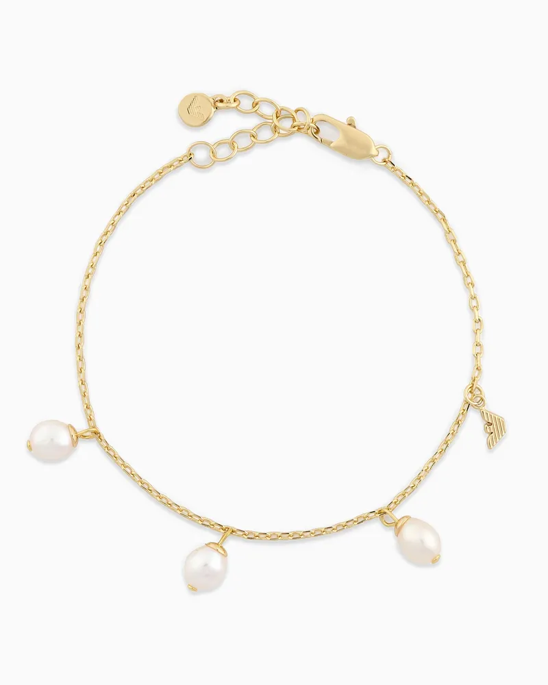 Emporio Armani Bracciale a catenina in ottone color oro Multicolore