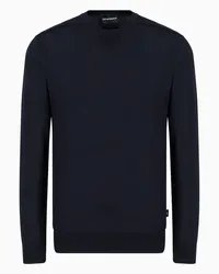 Emporio Armani OFFICIAL STORE Maglione In Misto Lana E Lyocell Asv Blu