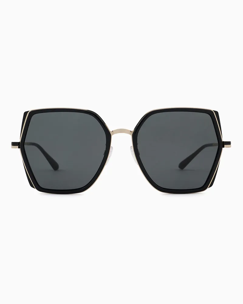 Emporio Armani Occhiali da sole donna forma squadrata oversize Asian fit Nero