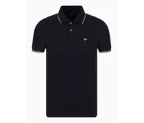 OFFICIAL STORE Polo Slim Fit In Piquet Stretch Con Micro Eagle