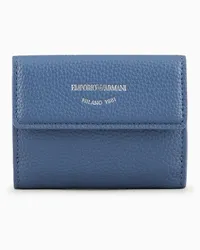 Emporio Armani OFFICIAL STORE Portafoglio Trifold Myea Stampa Cervo Blu