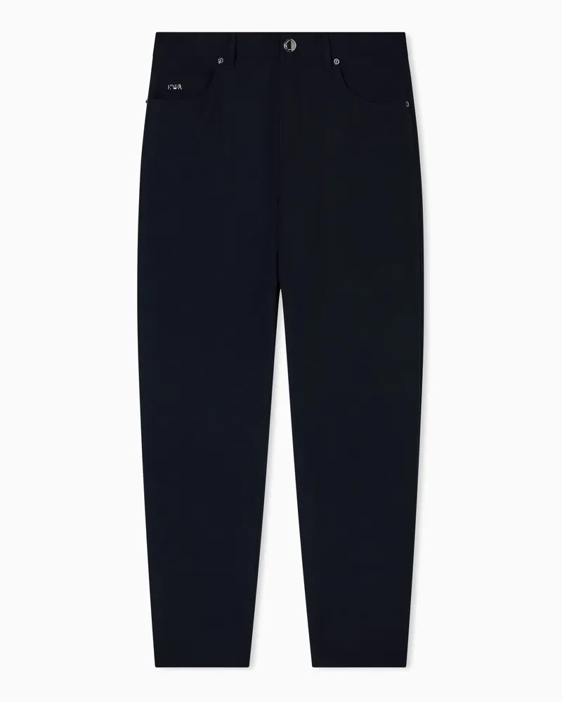 Emporio Armani Pantaloni J05 regular fit in nylon stretch Blu