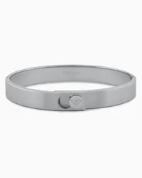 Emporio Armani OFFICIAL STORE Bracciale Rigido In Acciaio Inossidabile Argento