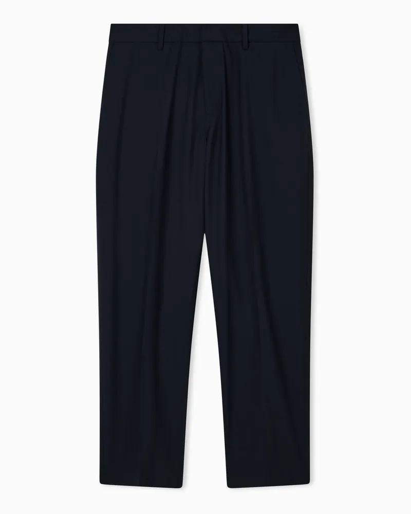 Emporio Armani Pantaloni in fresco lana vergine Blu