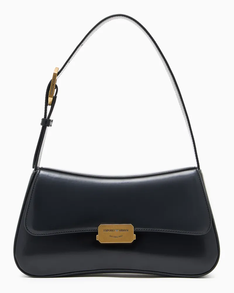 Emporio Armani Borsa a spalla finish spazzolato Nero