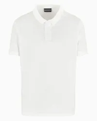 Emporio Armani OFFICIAL STORE Polo In Jersey Misto Lyocell Travel Essential Bianco