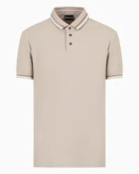 Emporio Armani OFFICIAL STORE Polo In Jersey Con Logo Piazzato Beige