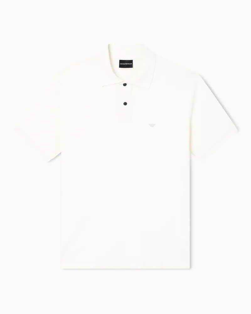 Emporio Armani Polo slim fit in piquet Beige