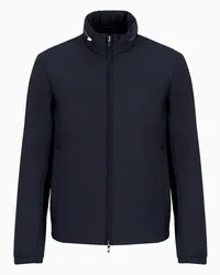 Emporio Armani OFFICIAL STORE Blouson Full Zip In Nylon Con Cappuccio Estraibile Blu