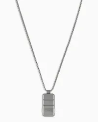 Emporio Armani OFFICIAL STORE Collana Con Piastrina In Acciaio Inossidabile Argento