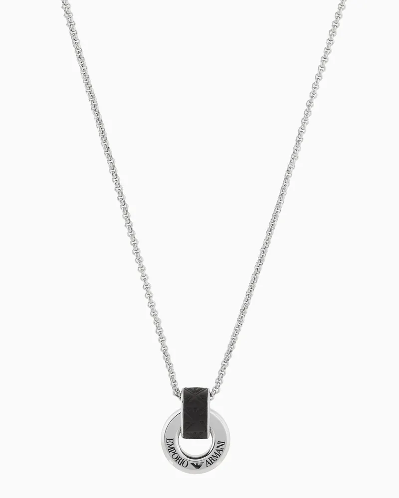 Emporio Armani Collana con pendente in acciaio inossidabile Multicolore
