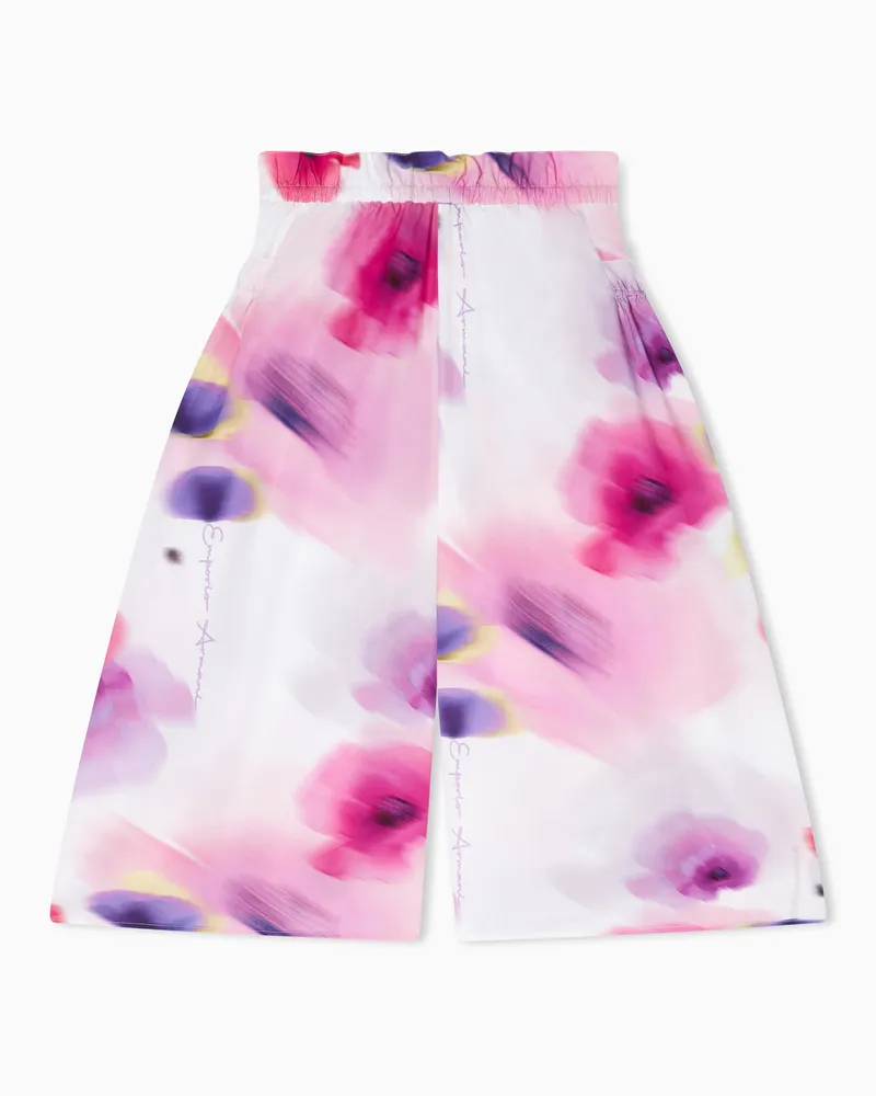 Emporio Armani Pantaloni in popeline stampa all over Rosa