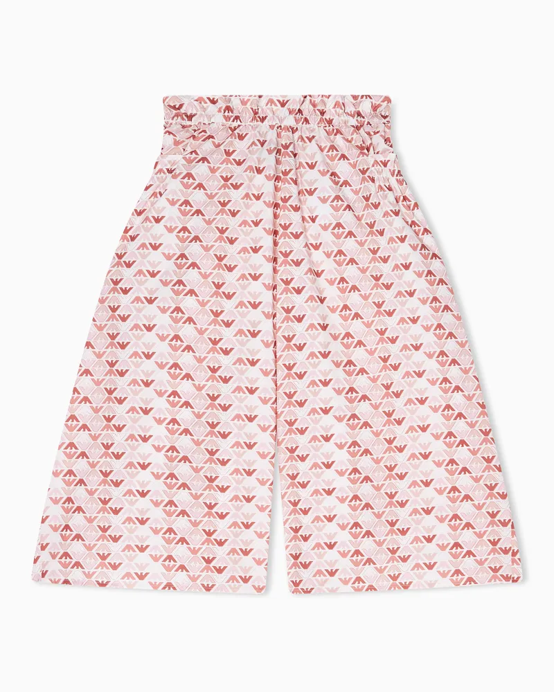 Emporio Armani Pantaloni in popeline stampa all over Rosa