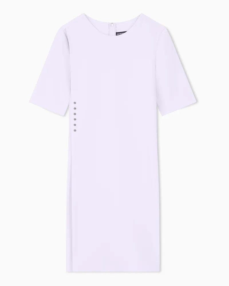 Emporio Armani Abito sfoderato in cady tecnico con zip e rivetti Viola