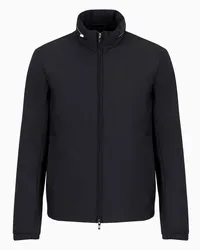 Emporio Armani OFFICIAL STORE Blouson Full Zip In Nylon Con Cappuccio Estraibile Nero