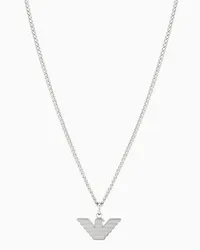 Emporio Armani OFFICIAL STORE Collana Con Pendente In Accaio Inossidabile Argento