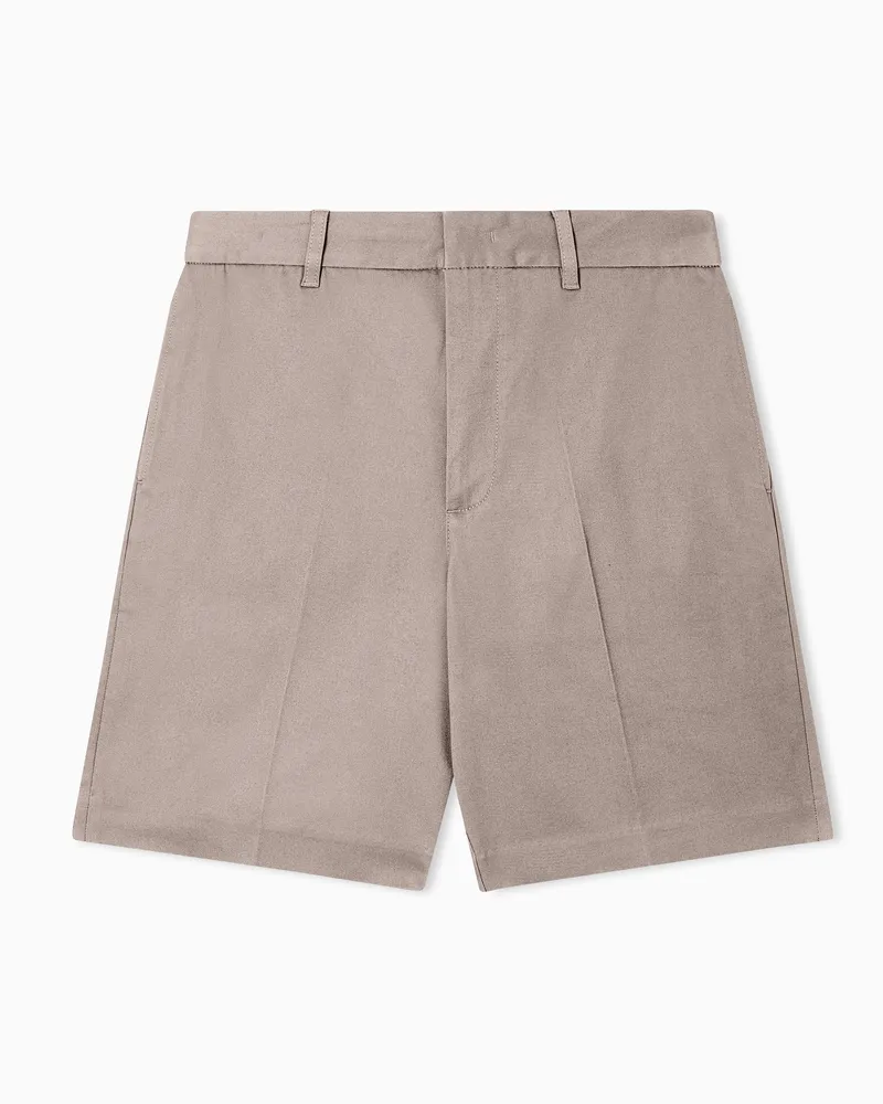 Emporio Armani Bermuda chino in cotone comfort Grigio