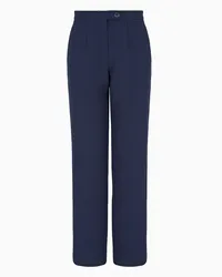 Emporio Armani OFFICIAL STORE Pantaloni Chino In Tecno Sablé Stretch Blu