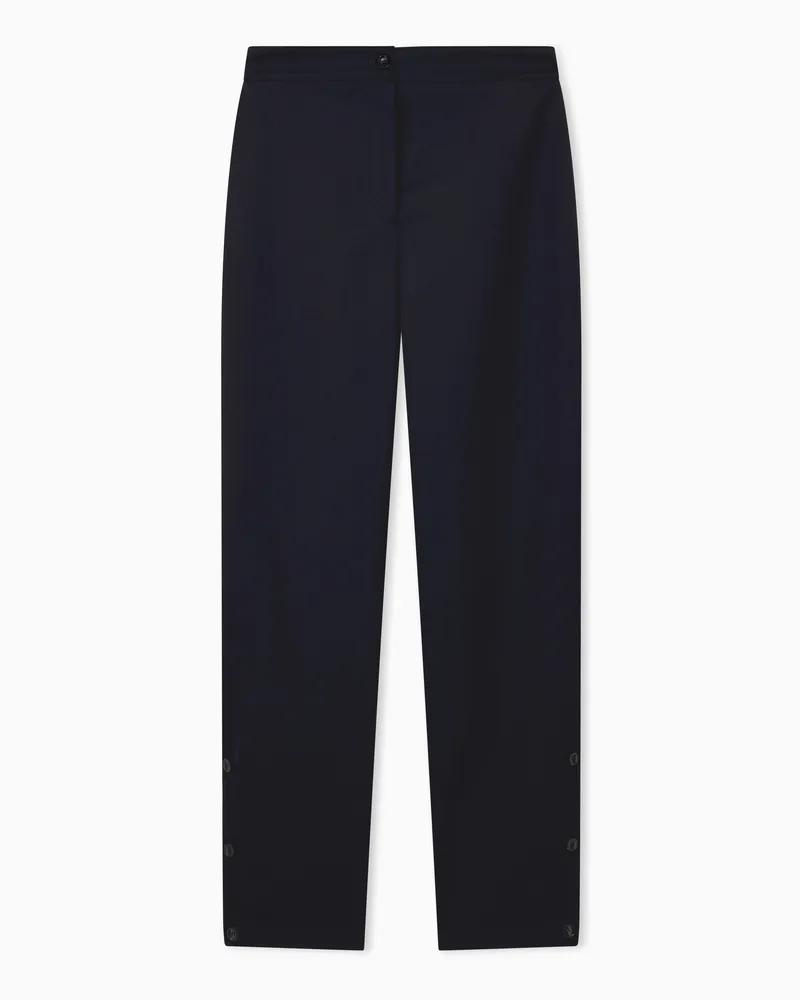 Emporio Armani Pantaloni in misto lana vergine Capsule Boteh Blu