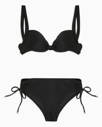 Emporio Armani OFFICIAL STORE Bikini Con Push-up In Lycra Operata Nero