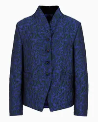 Emporio Armani OFFICIAL STORE Giacca In Tessuto Jacquard Motivo Animalier A Rilievo Effetto 3d Fantasia