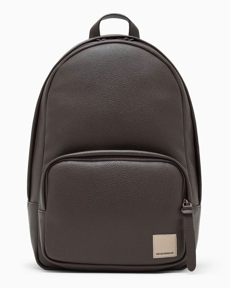 Emporio Armani Zaino finish martellato Capsule Boteh Marrone