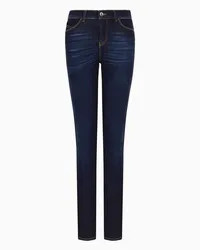 Emporio Armani OFFICIAL STORE Jeans J18 High Waist Skinny Leg In Denim Viscosa Blu