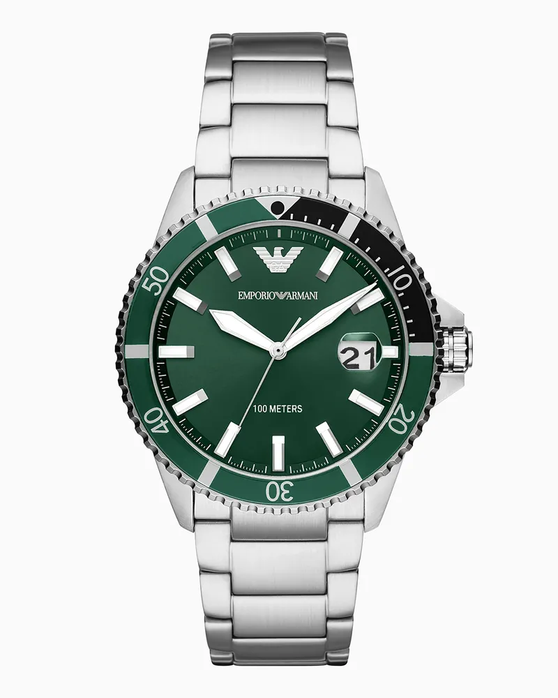 Emporio Armani Orologio World Explorer in acciaio con movimento al quarzo Multicolore